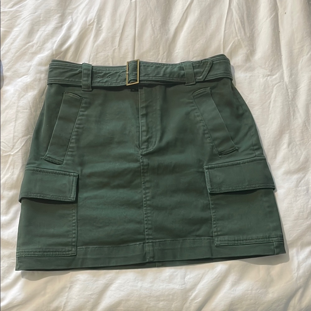 LOFT Green Mini Skirt